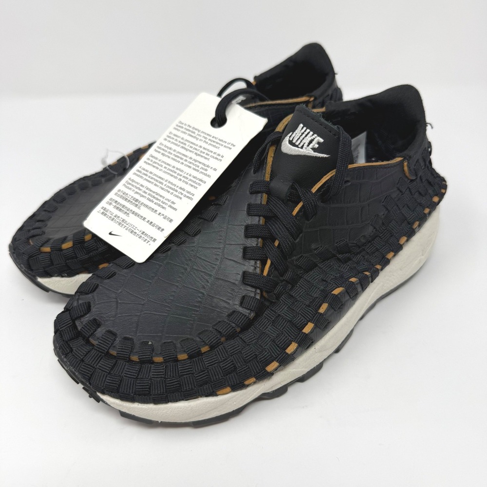 Nike Air Footscape Woven Black‎ Croc Sail FQ8129-010 Womens Size 5 NEW
